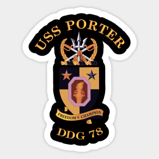 USS Porter wo Backgrd wo Txt Sticker